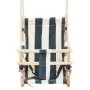 Columpio de bebé con cinturón de seguridad algodón madera azul de vidaXL, Saltadores y columpios para bebés - Ref: Foro24-918...