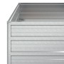 Arriate de acero galvanizado plateado 100x100x45 cm de , Maceteros y jardineras - Ref: Foro24-316885, Precio: 41,37 €, Descue...