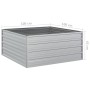 Arriate de acero galvanizado plateado 100x100x45 cm de , Maceteros y jardineras - Ref: Foro24-316885, Precio: 41,37 €, Descue...