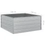 Arriate de acero galvanizado plateado 100x100x45 cm de , Maceteros y jardineras - Ref: Foro24-316885, Precio: 44,81 €, Descue...