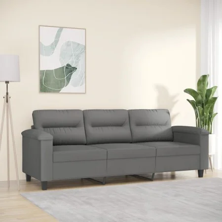 3-seater sofa in dark gray microfiber fabric 180 cm by , Sofas - Ref: Foro24-359569, Price: 315,14 €, Discount: %