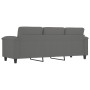 Sofá de 3 plazas de tela de microfibra gris oscuro 180 cm de , Sofás - Ref: Foro24-359569, Precio: 324,03 €, Descuento: %