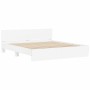 Estructura de cama cabecero y luces LED blanca 180x200 cm de , Camas y somieres - Ref: Foro24-3207588, Precio: 201,72 €, Desc...