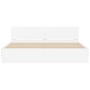 Estructura de cama cabecero y luces LED blanca 180x200 cm de , Camas y somieres - Ref: Foro24-3207588, Precio: 201,72 €, Desc...