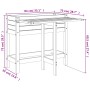 Jardinera con tapa plegable madera maciza de pino negro de , Maceteros y jardineras - Ref: Foro24-825125, Precio: 72,45 €, De...