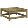 Taburete de jardín con cojín madera de pino impregnada de , Sofás modulares de exterior - Ref: Foro24-838100, Precio: 66,67 €...