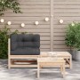 Sofá de jardín de equina con cojines y reposapiés de , Sofás modulares de exterior - Ref: Foro24-838109, Precio: 116,68 €, De...