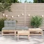 Garden sofa without armrests with cushions and footrest by , Modular outdoor sofas - Ref: Foro24-838142, Price: 136,81 €, Dis...