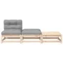 Garden sofa without armrests with cushions and footrest by , Modular outdoor sofas - Ref: Foro24-838142, Price: 136,81 €, Dis...
