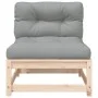 Garden sofa without armrests with cushions and footrest by , Modular outdoor sofas - Ref: Foro24-838142, Price: 136,81 €, Dis...