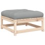 Sofá de jardín sin reposabrazos con cojines y reposapiés de , Sofás modulares de exterior - Ref: Foro24-838142, Precio: 141,2...