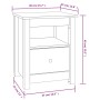 Mesitas de noche 2 uds madera maciza de pino blanco 40x35x49 cm de vidaXL, Mesitas de noche - Ref: Foro24-813712, Precio: 87,...