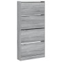 Mueble zapatero 4 cajones abatibles gris Sonoma 80x21x163,5 cm de , Zapateros y organizadores de calzado - Ref: Foro24-321436...