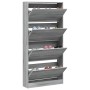 Mueble zapatero 4 cajones abatibles gris Sonoma 80x21x163,5 cm de , Zapateros y organizadores de calzado - Ref: Foro24-321436...