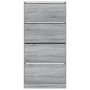 Mueble zapatero 4 cajones abatibles gris Sonoma 80x21x163,5 cm de , Zapateros y organizadores de calzado - Ref: Foro24-321436...