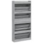 Mueble zapatero 4 cajones abatibles gris Sonoma 80x21x163,5 cm de , Zapateros y organizadores de calzado - Ref: Foro24-321436...