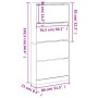Mueble zapatero 4 cajones abatibles gris Sonoma 80x21x163,5 cm de , Zapateros y organizadores de calzado - Ref: Foro24-321436...