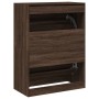 Mueble zapatero 2 cajones abatibles marrón roble 80x42x108 cm de , Zapateros y organizadores de calzado - Ref: Foro24-3214405...
