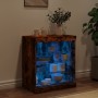 Aparador con luces LED roble ahumado 60,5x37x67 cm de , Aparadores - Ref: Foro24-836697, Precio: 69,30 €, Descuento: %
