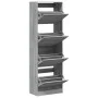 Mueble zapatero 4 cajones abatibles gris Sonoma 60x34x187,5 cm de , Zapateros y organizadores de calzado - Ref: Foro24-321437...