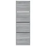 Mueble zapatero 4 cajones abatibles gris Sonoma 60x34x187,5 cm de , Zapateros y organizadores de calzado - Ref: Foro24-321437...