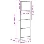 Mueble zapatero 4 cajones abatibles gris Sonoma 60x34x187,5 cm de , Zapateros y organizadores de calzado - Ref: Foro24-321437...