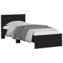 Estructura cama con cabecero madera ingeniería negro 90x200 cm de , Camas y somieres - Ref: Foro24-838625, Precio: 96,55 €, D...