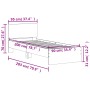 Estructura cama con cabecero madera ingeniería negro 90x200 cm de , Camas y somieres - Ref: Foro24-838625, Precio: 96,55 €, D...