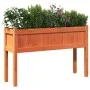 Jardineras con patas 2 uds madera maciza de pino marrón cera de , Maceteros y jardineras - Ref: Foro24-837569, Precio: 114,68...