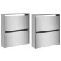 Mueble zapatero con espejo 4 niveles gris Sonoma 63x17x134 cm de , Zapateros y organizadores de calzado - Ref: Foro24-3228278...
