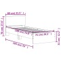 Estructura cama con cabecero madera ingeniería blanca 75x190 cm de , Camas y somieres - Ref: Foro24-838659, Precio: 84,87 €, ...