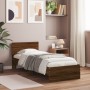 Cama con cabecero madera de ingeniería marrón roble 75x190 cm de , Camas y somieres - Ref: Foro24-838665, Precio: 65,84 €, De...