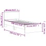 Cama con cabecero madera de ingeniería marrón roble 75x190 cm de , Camas y somieres - Ref: Foro24-838665, Precio: 65,84 €, De...