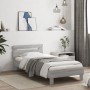 Estructura de cama cabecero luces LED gris Sonoma 90x200 cm de , Camas y somieres - Ref: Foro24-838720, Precio: 113,67 €, Des...