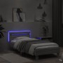 Estructura de cama cabecero luces LED gris Sonoma 90x200 cm de , Camas y somieres - Ref: Foro24-838720, Precio: 113,67 €, Des...