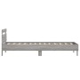 Estructura de cama cabecero luces LED gris Sonoma 90x200 cm de , Camas y somieres - Ref: Foro24-838720, Precio: 113,67 €, Des...