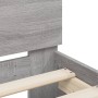 Estructura de cama cabecero luces LED gris Sonoma 90x200 cm de , Camas y somieres - Ref: Foro24-838720, Precio: 113,67 €, Des...