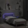 Estructura de cama cabecero luces LED gris Sonoma 90x190 cm de , Camas y somieres - Ref: Foro24-838748, Precio: 106,25 €, Des...