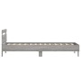 Estructura de cama cabecero luces LED gris Sonoma 90x190 cm de , Camas y somieres - Ref: Foro24-838748, Precio: 106,25 €, Des...
