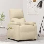 Sillón de masaje de tela color crema de , Sillones de masaje eléctricos - Ref: Foro24-348468, Precio: 187,65 €, Descuento: %