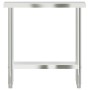 Mesa de trabajo de cocina acero inoxidable 82,5x30x85 cm de , Restauración - Ref: Foro24-376451, Precio: 124,29 €, Descuento: %