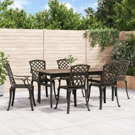 Sillas de jardín 6 unidades aluminio fundido bronce de , Sillas de jardín - Ref: Foro24-3216319, Precio: 757,18 €, Descuento: %
