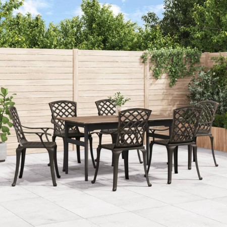 Sillas de jardín 6 unidades aluminio fundido bronce de , Sillas de jardín - Ref: Foro24-3216319, Precio: 757,18 €, Descuento: %