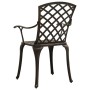 Sillas de jardín 6 unidades aluminio fundido bronce de , Sillas de jardín - Ref: Foro24-3216319, Precio: 757,18 €, Descuento: %