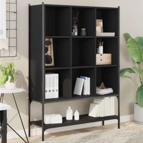 Estantería de madera de ingeniería negra 102x30x141,5 cm de , Librerías y estanterías - Ref: Foro24-3214329, Precio: 110,58 €...