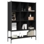 Estantería de madera de ingeniería negra 102x30x141,5 cm de , Librerías y estanterías - Ref: Foro24-3214329, Precio: 110,58 €...