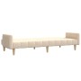 Sofá cama de 2 plazas tela color crema de , Sofás - Ref: Foro24-375761, Precio: 304,46 €, Descuento: %