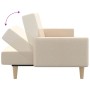 Sofá cama de 2 plazas tela color crema de , Sofás - Ref: Foro24-375761, Precio: 304,46 €, Descuento: %