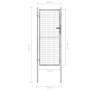 Puerta de jardín acero galvanizado plateado 105x250 cm de vidaXL, Puertas de jardín - Ref: Foro24-144760, Precio: 288,69 €, D...