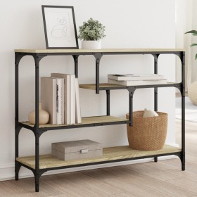 Mesa consola madera de ingeniería roble Sonoma 100x30x75 cm de , Mesas auxiliares - Ref: Foro24-838914, Precio: 66,97 €, Desc...